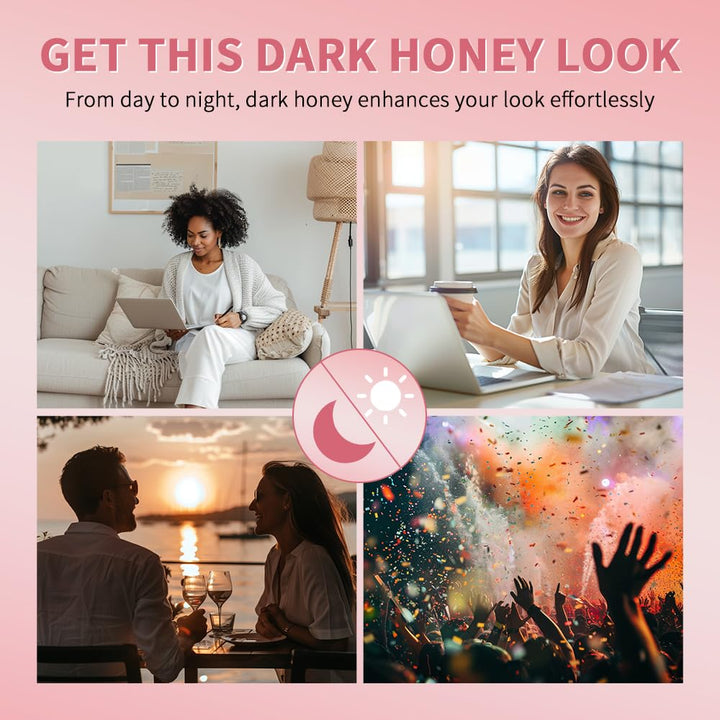 2PCS Honey Lipstick Tinted Lip Balm - Sheer Hydrating Lipstick for All Skin Tones - Moisturizing Lip Color, Nourishing Lip Balm with a Hint of Natural Black Cherry Tint (Black & Pink)