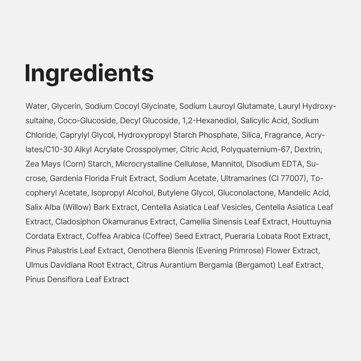 Zero Pore Clear Blue Capsule Facial Deep Cleanser for Skin Texture, Blackhead & Pore Care | AHA, BHA & PHA for Double Cleansing, Daily Gentle Face Wash, Korean Skincare | 120G / 4.23 Oz