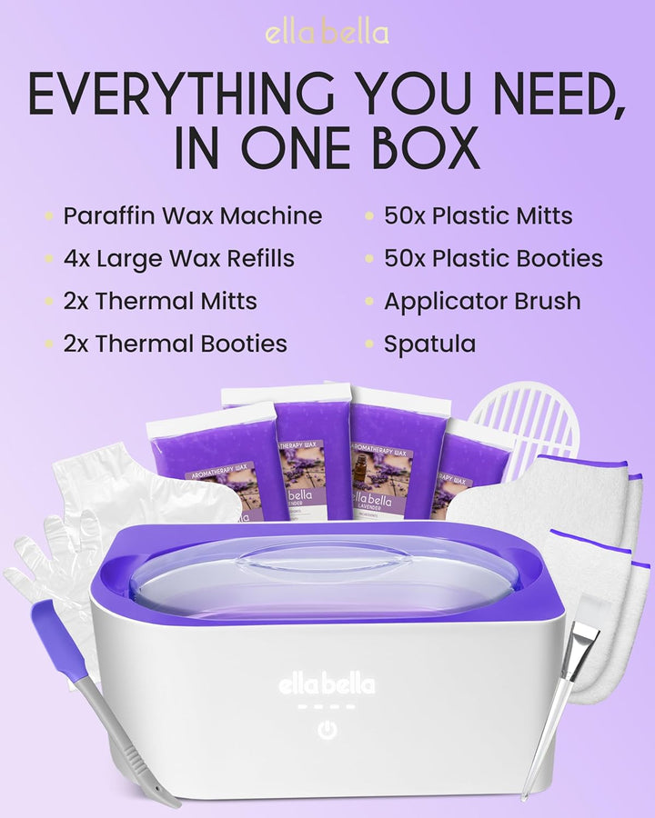® Paraffin Wax Machine for Hand & Feet • Parafin Wax Warmer • Everything in One Kit – Paraffin Wax Refills, Mitts & Booties • Soothing Relief with Parrafin Hot Wax • Home Paraffin Wax Bath