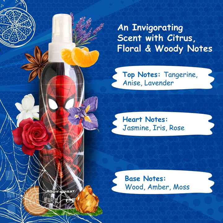 Spider-Man, Cool Cologne for Kids, Red/White/Blue/Black, 6.8 Fl Oz