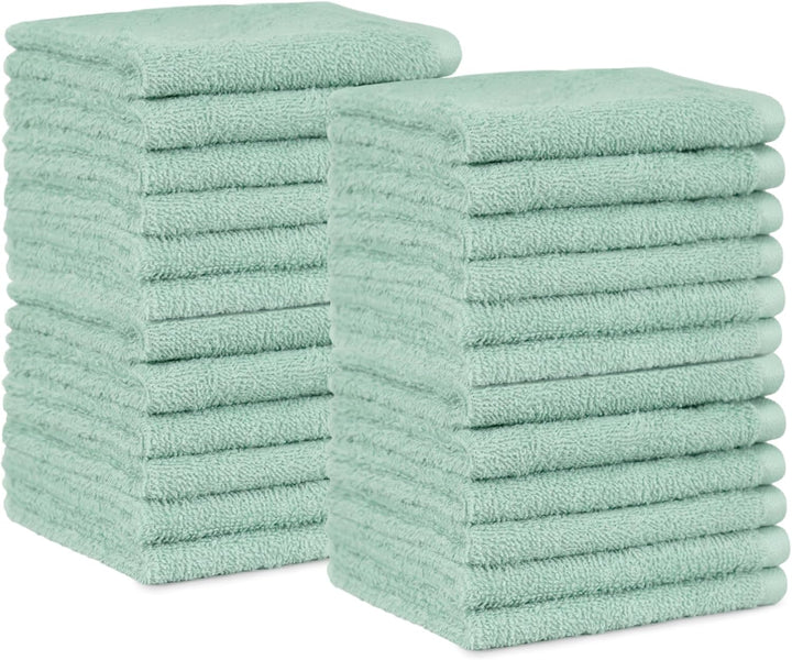 Cotton Washcloths for Bathroom, Soft and Highly Absorbent, 12 in X 12 In, Gray, 12-Pack