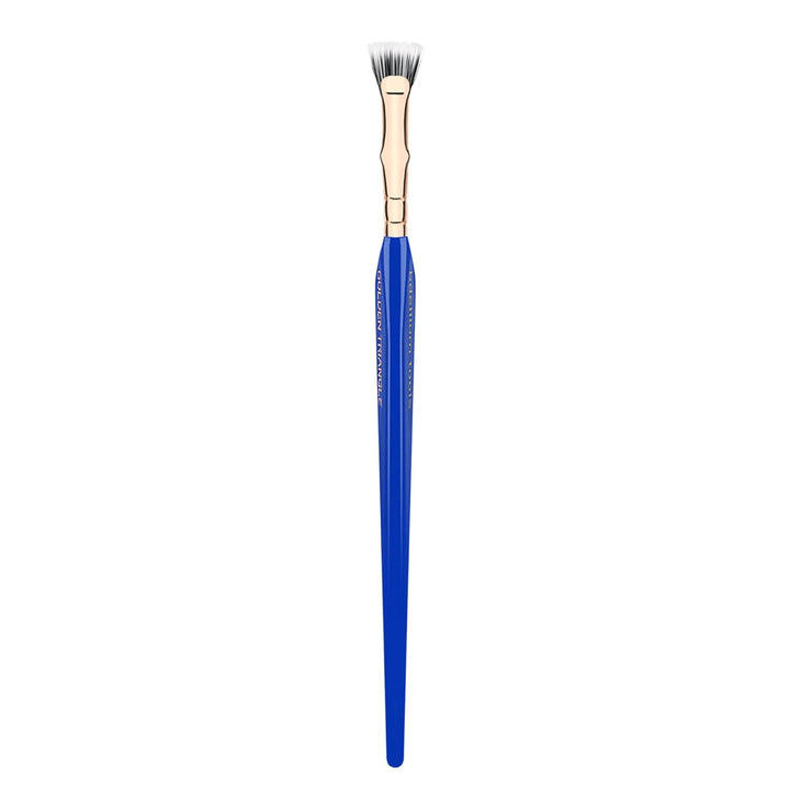 Professional Makeup Brush - Golden Triangle 730 Bent Mascara Fan - with All Vegan and Soft Synthetic Fibers, for Applying Mascara (Blue, 1Pc)