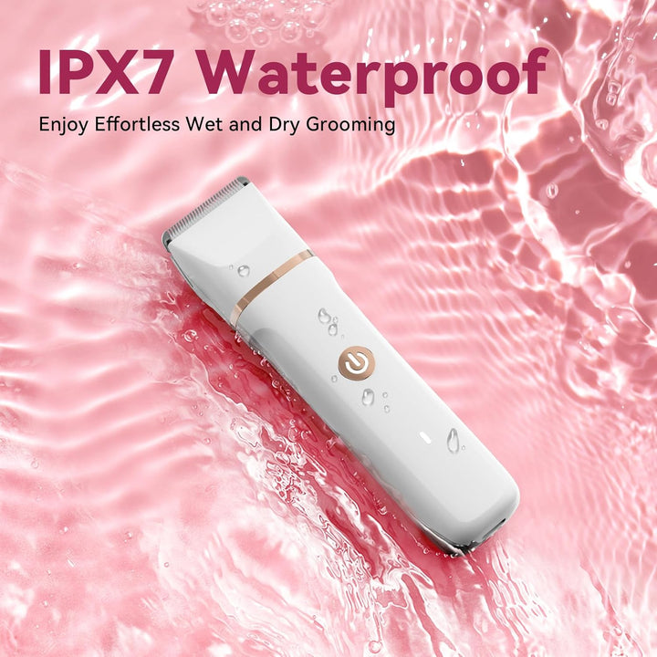 Electric Bikini Trimmer for Women - 4 in 1 Electric Razors for Women, Waterproof Pubic Hair Trimmers and Facial Hair Remover, Replaceable Shaver & Nose Hair Trimmer, Rechargeable Women'S Grooming Kit