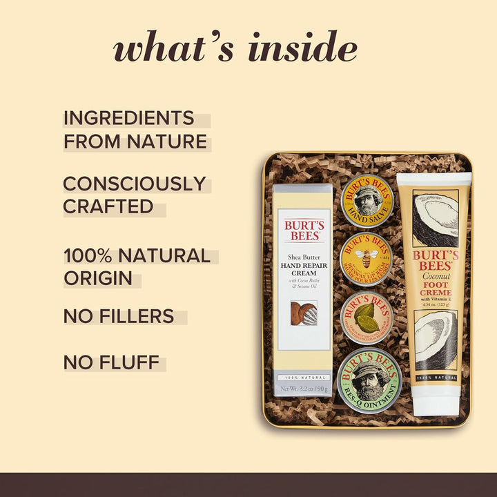 Gifts Ideas - Classics Set, 6 Products in Giftable Tin – Cuticle Cream, Hand Salve, Lip Balm, Res-Q Ointment, Hand Repair and Foot Cream