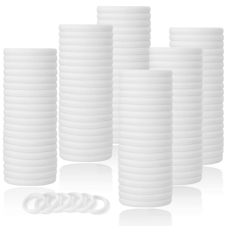 120PCS Black Hair Ties for Thick Hair – Seamless No Damage Elastic Ponytail Holders, Black Hair Band,Bulk Nylon Hair Elastics for Women