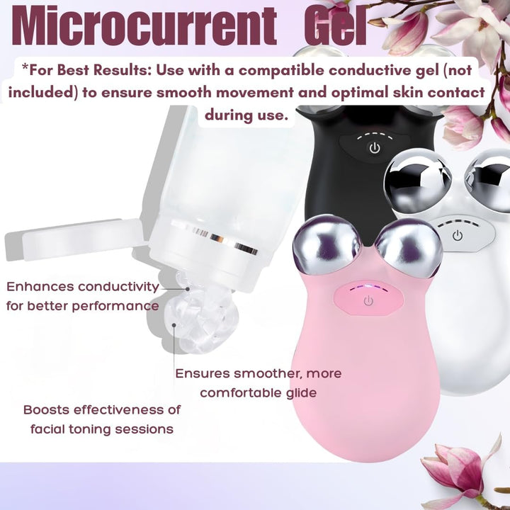 Microcurrent Facial Sculpting Device, Dual Sphere Face & Neck Tightening Tool, Portable Skin Firming & Contouring Device, Available in Pink, White, Black (Pink)