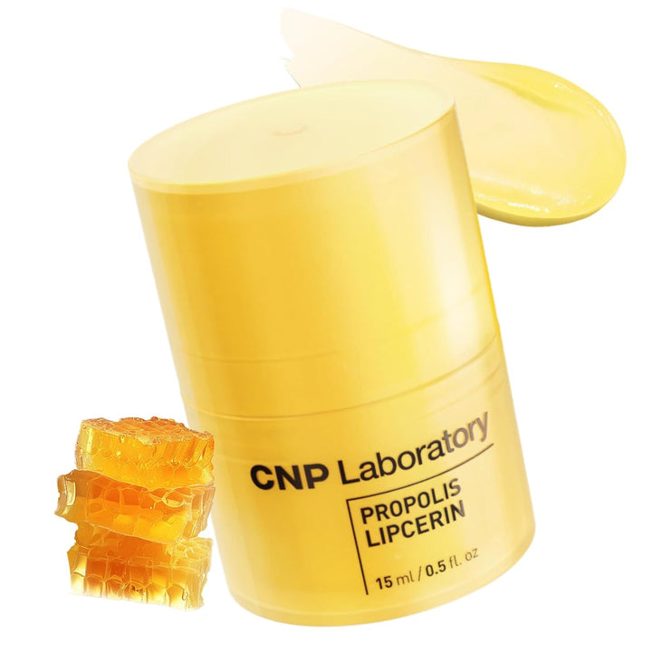 Honey Lip Butter - Propolis Lipcerin™ 01 Original, Hydrating Overnight Manuka Lip Balm & Mask, 12Hr Long-Lasting Moisture, Korean Skin Care, 0.5 Fl.Oz.