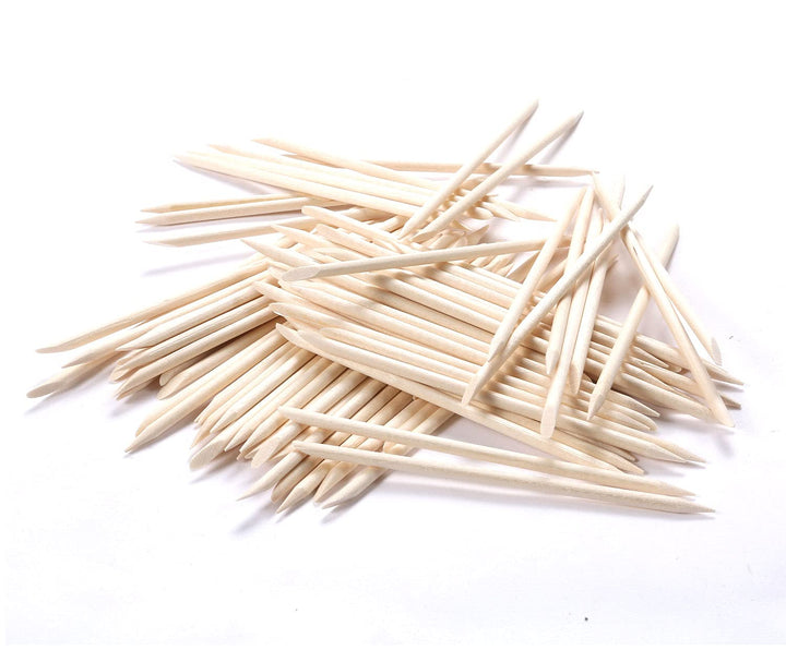 100Pcs Orange Wood Sticks for Nails,  Double Sided Cuticle Pusher Remover Nail Art Manicure Pedicure Tool for Manicure Pedicure