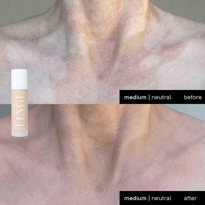 Tint Body Makeup, Lasts up to 48 Hours, Medium Coverage with Amino Acids, Hyaluronic Acid & Lysine, Semi Matte Finish, Water & Transfer Resistant, 3.38 Fl Oz - Medium Neutral