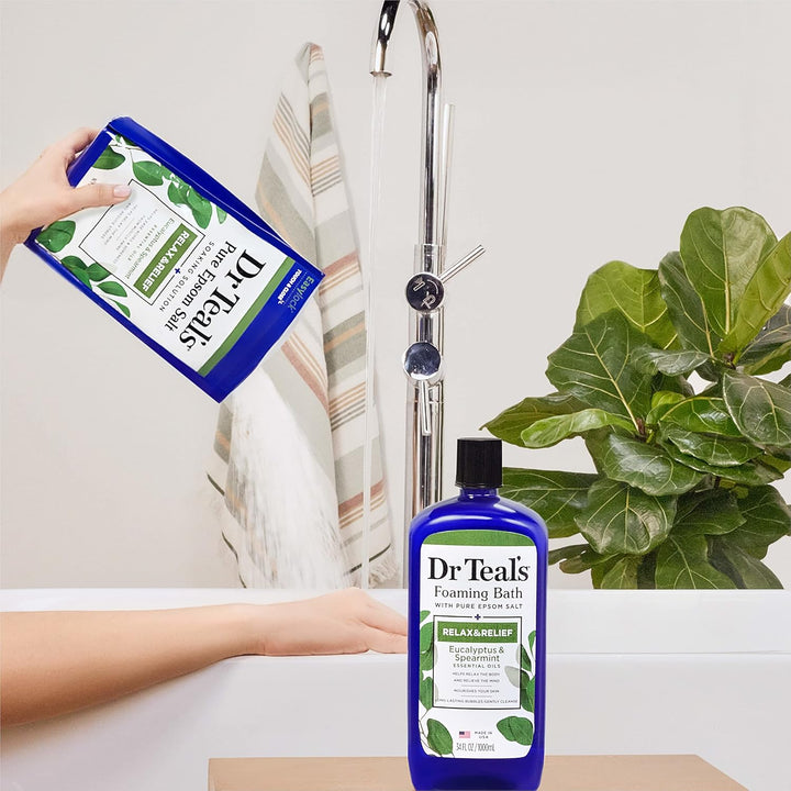 Pure Epsom Salt, Relax & Relief with Eucalyptus and Spearmint, 3 Lb (Pack of 4)