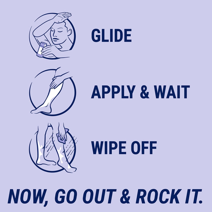 Hair Remover Sensitive Formula Glide on Depilatory Cream 3.3 Oz