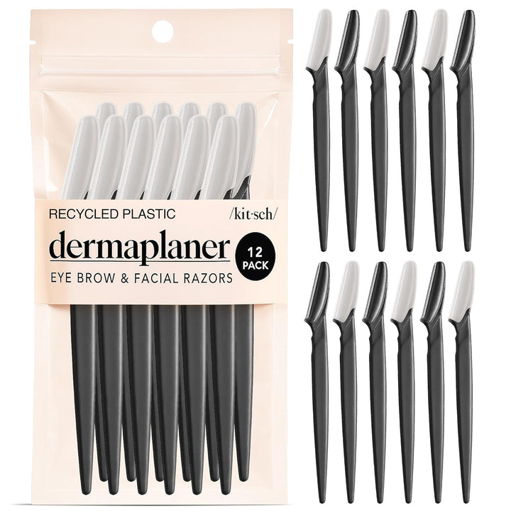 Dermaplane Razor for Women Face – Face Razors for Women & Men, Eyebrow Trimmer & Face Shaver – Exfoliating Facial Razor & Skin Care Tool for Smoother Skin - Terracotta, 12 Pcs