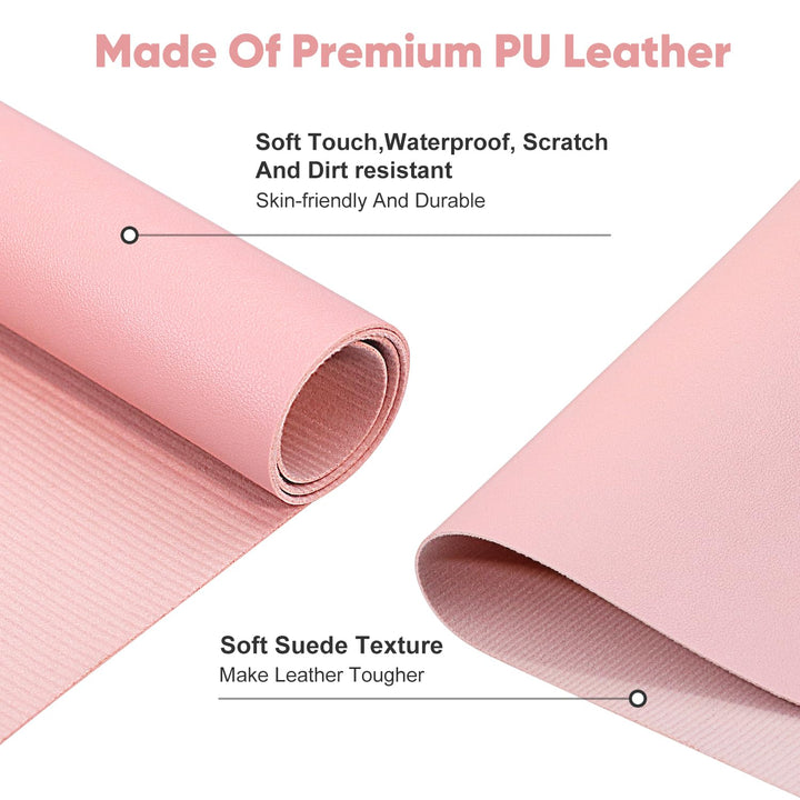 Nail Art Table Mat, (MAT ONLY) Soft Microfiber PU Leather Nail Hand Rest for Nail Arm Rest Cushion, Foldable Nail Art Rest Pillow Manicure Pad Desk Mat - Pink