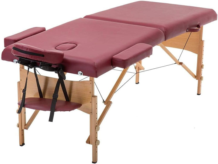 Massage Bed Portable Massage Table 24 Inch Wide Lash Bed Height Adjustable 2 Folding Spa Table with Non-Woven Bag for Spa Footmassage Facial Carespa Tattoo