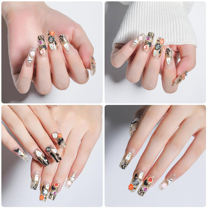 5000PCS Nail Art Slices - Cute Design Polymer Clay Slices for Nail Art, Slime Making, DIY Craft (Halloween)