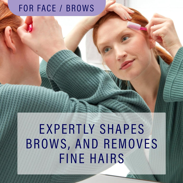 Touch-Up Dermaplaning Tool with Precision Cover, 3Ct | Dermaplane Razor, Face Razors for Women, Peach Fuzz Remover