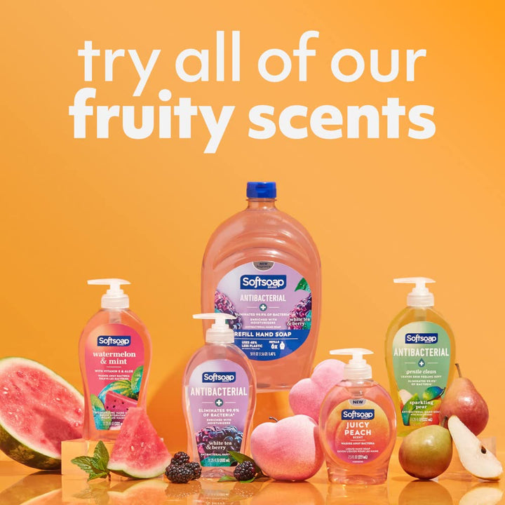 Antibacterial Liquid Hand Soap Refill, White Tea & Berry Scented Hand Soap, 50 Ounce(Packaging May Vary)