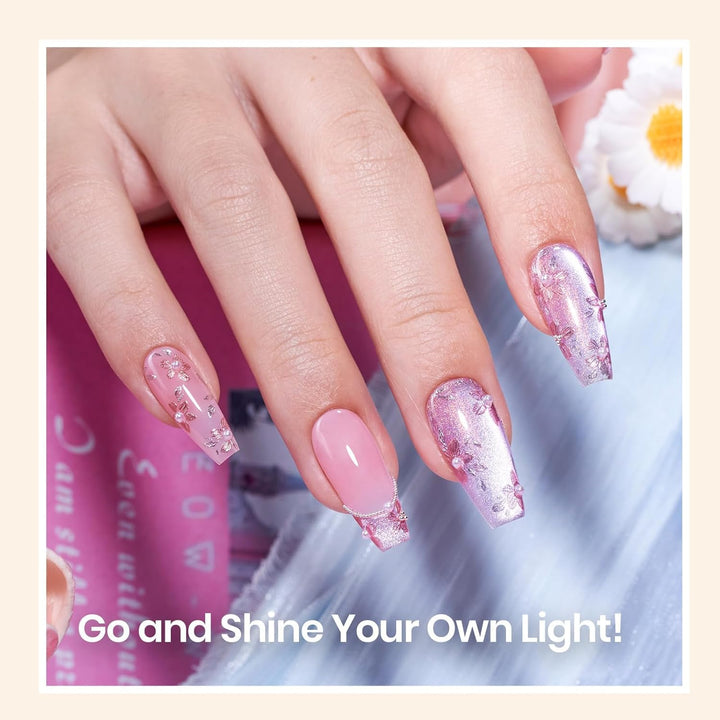 2Pcs 15Ml No Wipe Top Coat Gel Nail Polish High Gloss Shiny Long-Lasting Clear Gel Top Coat, Soak off Nail Lamp, Christmas Nails Home DIY Manicure and Nail Salon Gifts for Girls