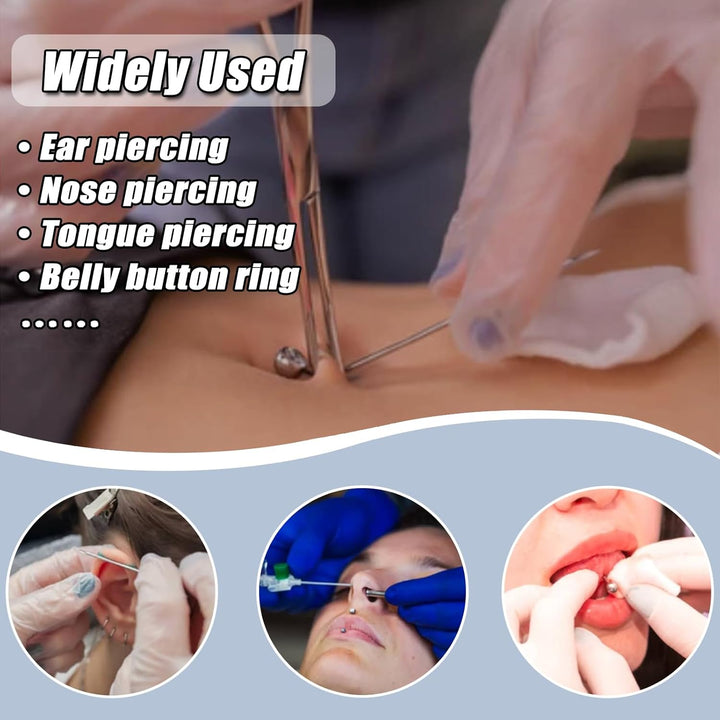 100Pcs Piercing Needles Mixed 12G 14G 16G 18G 20G Hollow Needles for All Piercings