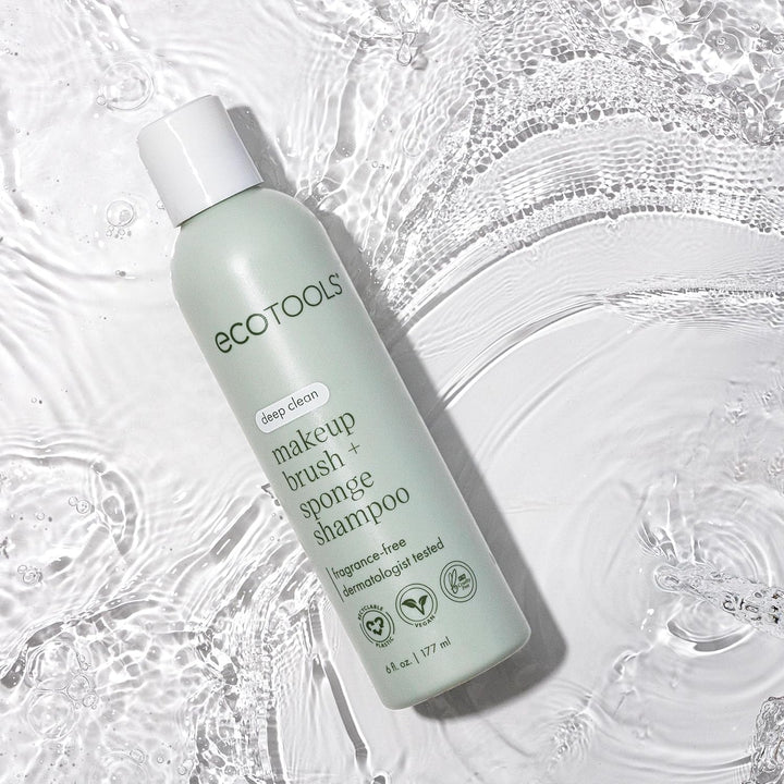 Makeup Brush + Sponge Shampoo Cleanser, Deep Clean, Sulfate-Free, Fragrance-Free Brush Cleaner for Makeup Sponges & Tools, Vegan & Cruelty-Free, 8 Fl. Oz