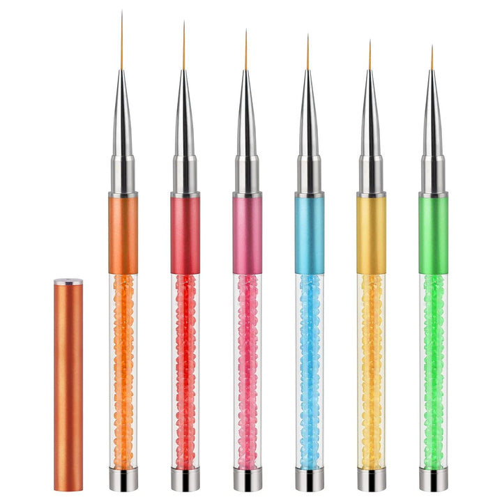 31Pcs Nail Art Brushes, Nail Art Tool Set, Dotting Tools, Dust Brush,Striping Brushes for Long Lines, Drawing Pen for Gel Polish Design Supply