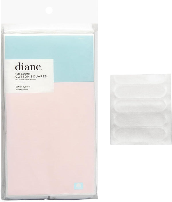 2.4" X 2" Cotton Squares, 100% Pure Cotton, Ideal for Makeup Removal, Nail Polish Touch-Ups, Skincare, and Everyday Household Use, 160 Count