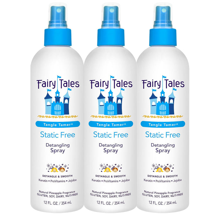 Tangle Tamer Static Free Detangling Spray - Detangler Spray for Kids - Paraben Free, Sulfate Free, Gluten Free, Nut Free - 12 Oz