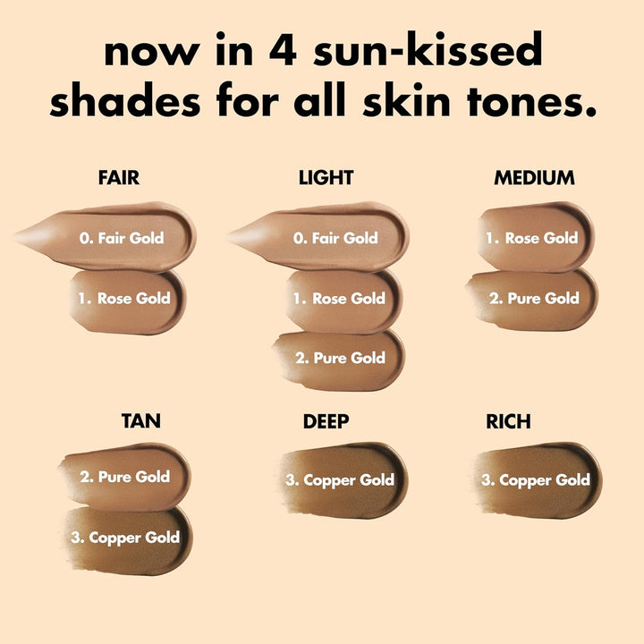 SKIN Bronzing Drops, Liquid Bronzer for Face & Skin, Creates a Sun-Kissed Glow, Infused with Vitamin E, Vegan & Cruelty-Free, Pure Gold