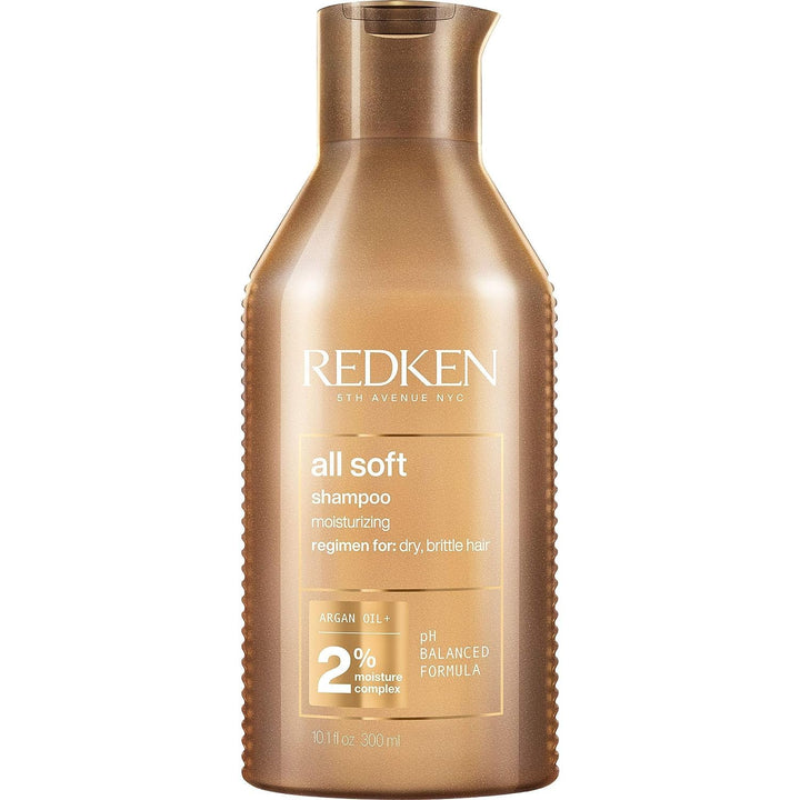 Redken All Soft Shampoo - Moisturizes & Hydrates Dry Hair, Softens & Adds Shine, with Argan Oil, Safe for Color-Treated Hair