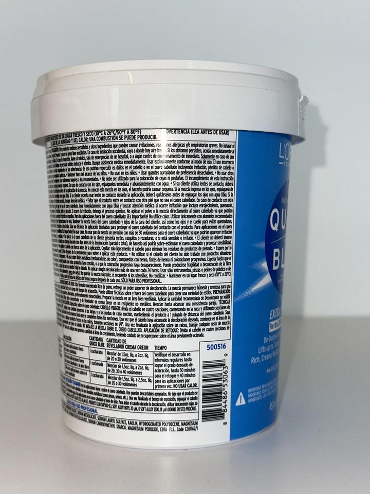 Quick Blue High Performance Bleach | Professional Hair Bleaching Powder | No Drip Formula | Extra Strength Lightening Action Lifts up to 7 Levels | Single Application | 1 Pound