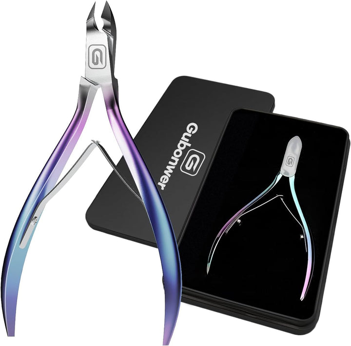 Cuticle Trimmer 3/4 Jaw Extremely Sharp Cuticle Nippers Scissors Stainless Steel Clippers Cutter Remover Pedicure Manicure Nail Tool, Cuticle Pusher, Nail Cuticle Trimmer Professional Cuticle Cutter