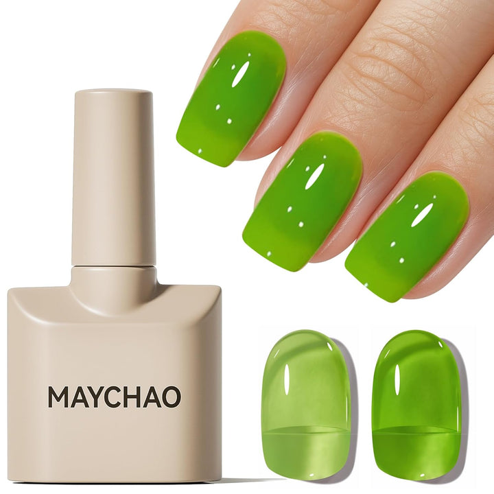 15ML Jelly Sheer Tortoise Gel Nail Polish 1Pc Transparent Hot Cocoa Amber Gel Polish Soak off UV LED Translucent Nail Polish Nail Art Starter Manicure Salon DIY at Home, 0.5 OZ