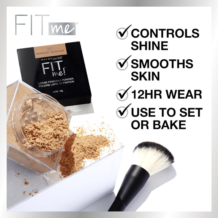Fit Me Loose Setting Powder, Face Powder and Finishing Makeup, Fair Light, 1 Count