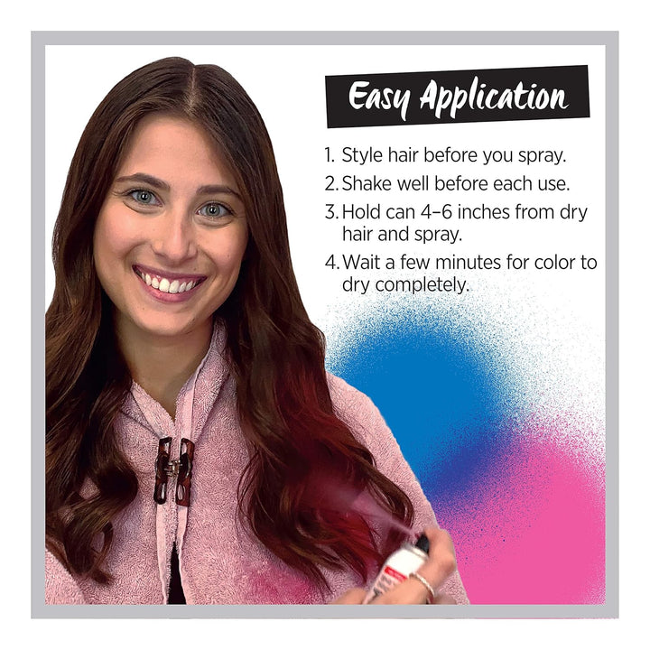 Colorista 1-Day Washable Temporary Hair Color Spray, Silver, 2 Ounce