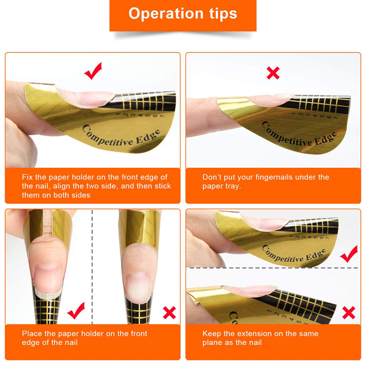 200 PCS Nail Forms for Builder Gel,  Self-Adhesive Nail Extension Forms for DIY at Home Professional Nails Art Supplies