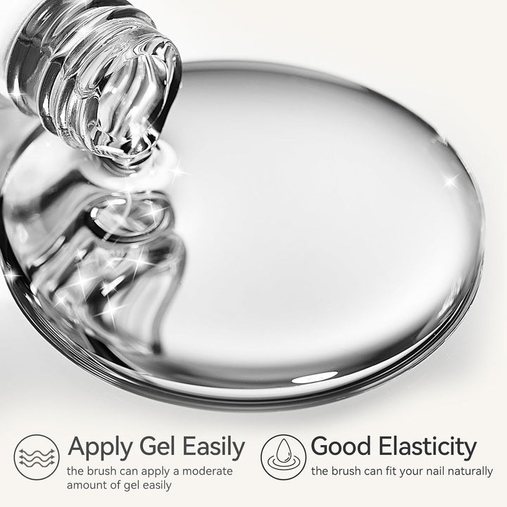 Gel Top Coat,15Ml Gloss Base and Top Coat Set, No Wipe Super Top Gel Not Chip or Peel and Long Lasting Base Gel Top Gel for Nail Art