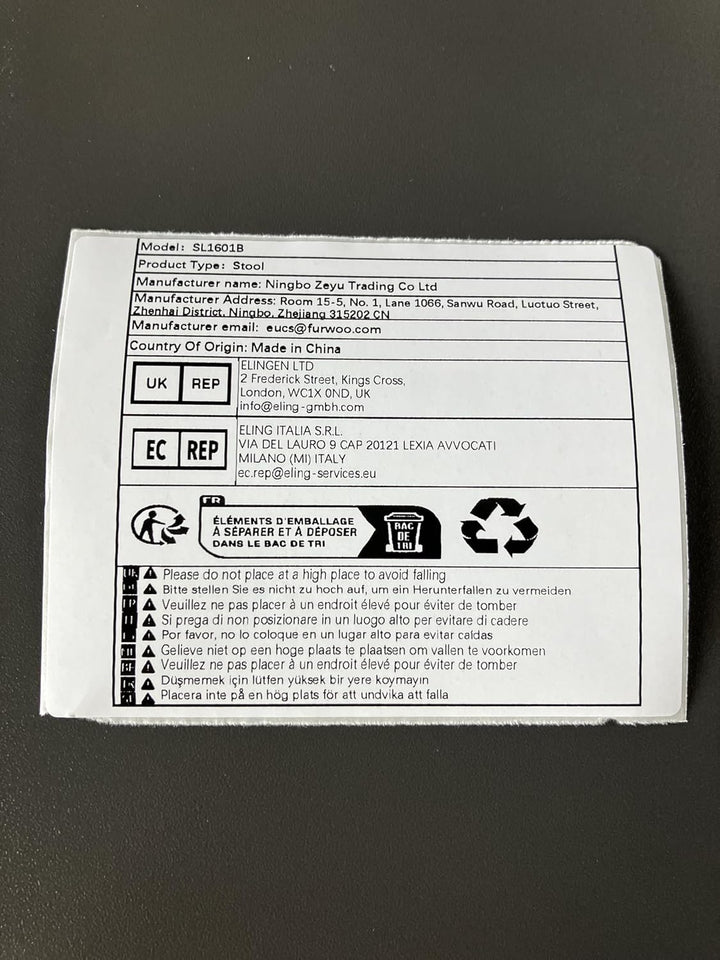 round Rolling Stool Height Adjustable Stool with Wheels for Spa Salon Massage Black