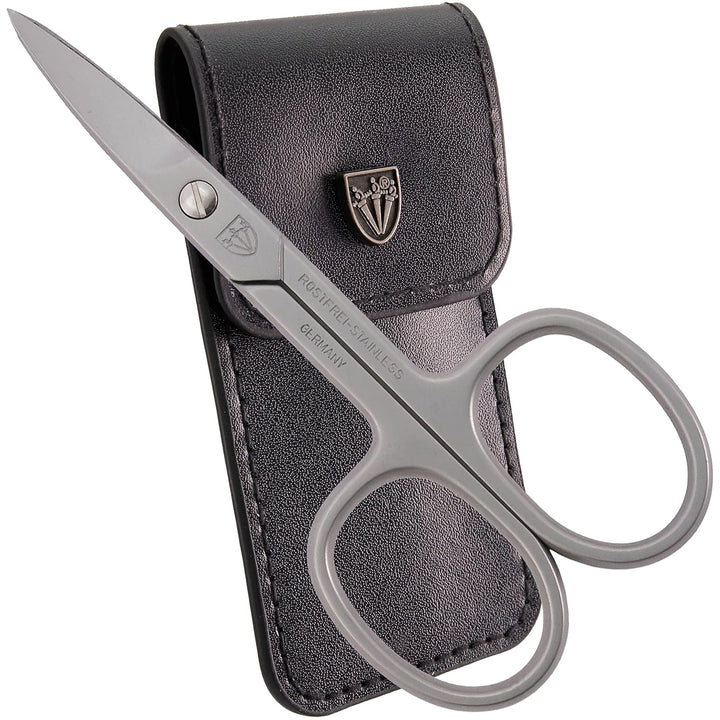 - Brand Quality STAINLESS STEEL INOX CURVED CUTICLE SCISSORS (1 PIECE) with Case for Manicure Pedicure - Nail Care by 3 Swords - Made in Germany