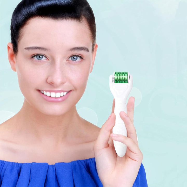 Derma Roller for Face and Body -  4 in 1 Titanium Microneedling Roller Kit Micro Needle Microneedle Roller, 300 and 720 Needles 0.25Mm,1200 Needle 0.3Mm, Microdermabrasion Roller Men Women