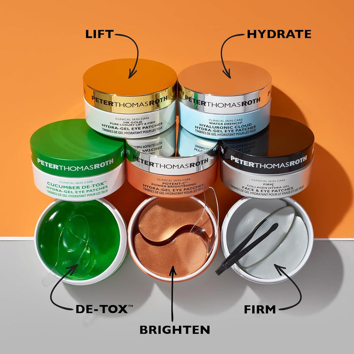 | 24K Gold Pure Luxury Lift & Firm Hydra-Gel Eye Patches | Anti-Aging Under-Eye Patches, Help Lift and Firm the Look of the Eye Area