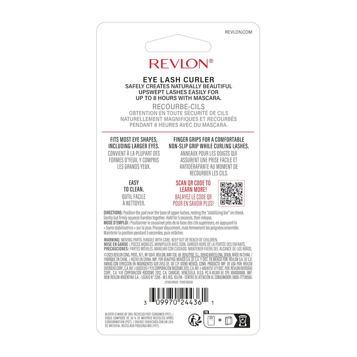 Natural Curl Lash Curler, Gives a Natural Eyelash Lift, with Finger Grips for a Non Slip Grip, Easy to Use, 1 Count