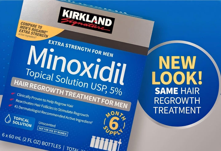 Minoxidil 5% for Men, Topical Solution Extra Strength Hair Regrowth Treatment, 6 Months Supply, Total 12 Fl Oz, Dropper Applicator, Exclusive 2 Microfiber Cleaning Cloths and Comb Included