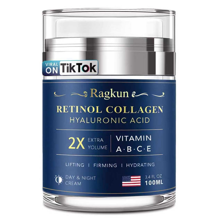 Retinol Cream for Face, Collagen Neck Creams for Tightening and Firming, anti Aging Day & Night Facial Moisturizer for Women & Men, Instant Face Lift Wrinkle Cream 1.7 Fl. Oz.