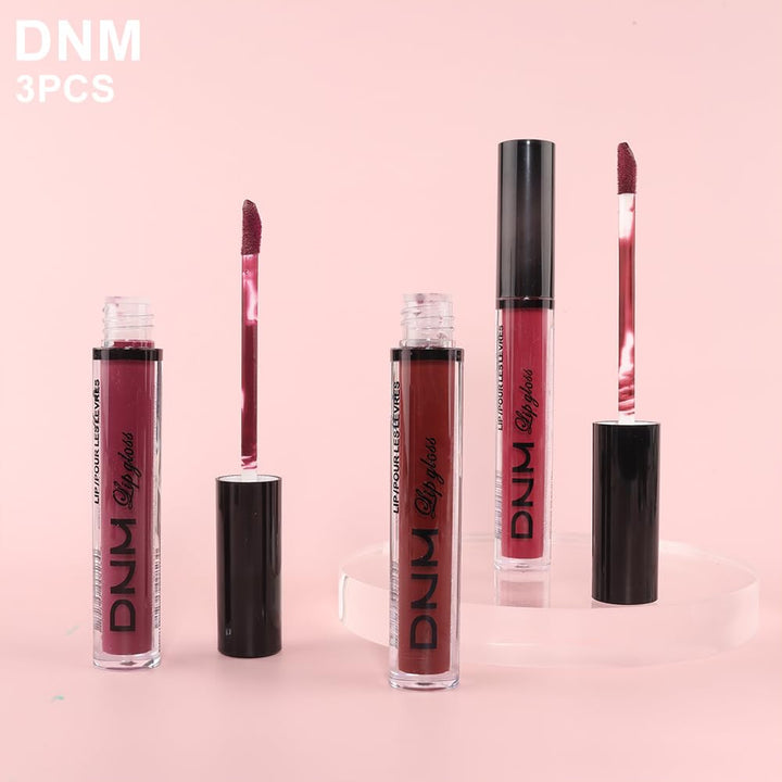 3Pcs Dark Red Purple Plum Matte Liquid Lipstick Sets for Women Matte Lip Stain Long Lasting Waterproof, Burgundy Blood Blue Red Lipstick, Black Cherry Maroon Gothic 24 Hours Magic Lipsticks
