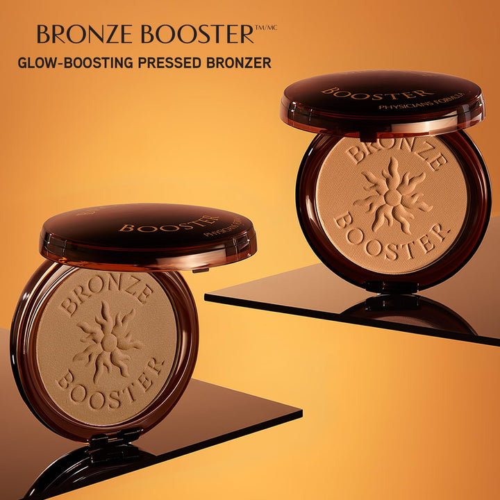 Bronze Booster Pressed Contour Bronzer - Glow Activator Vitamin Infused Technology with a Natural Finish, Buildable Coverage, Cruelty-Free & Hypoallergenic - Medium-To-Dark