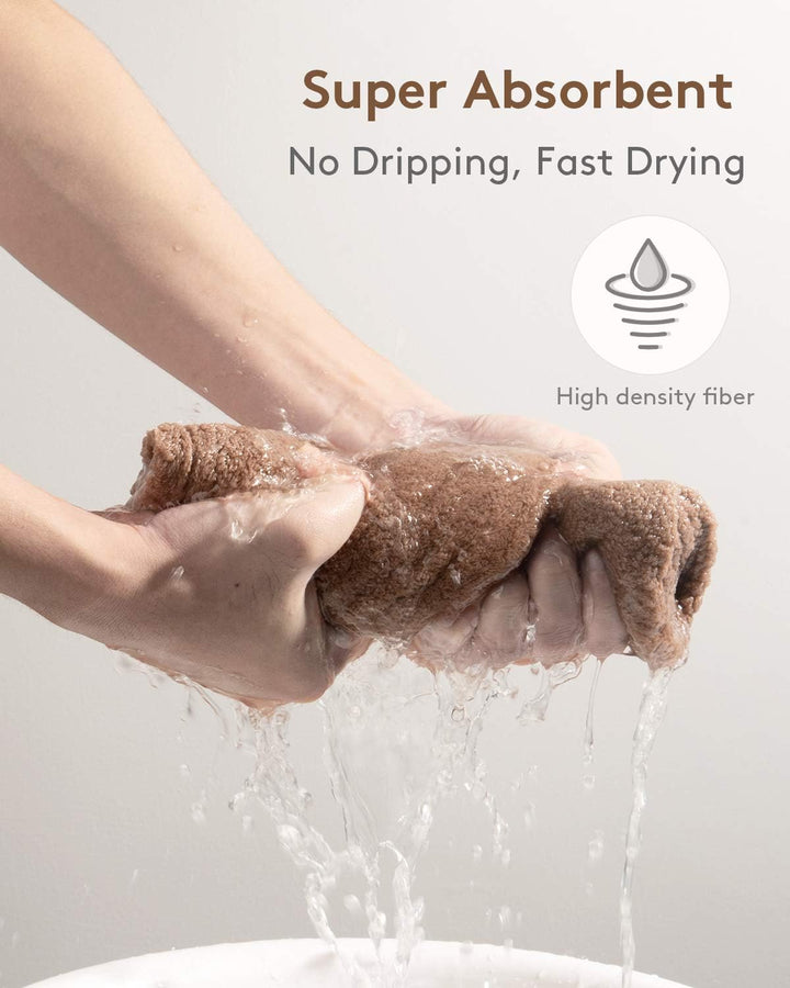 3 Pack Hair Drying Towels, Hair Towel with Button, Super Absorbent Microfiber Hair Towel for Curly Hair, Fast Drying Hair Wraps for Women Girls, Microfiber Towel for Hair