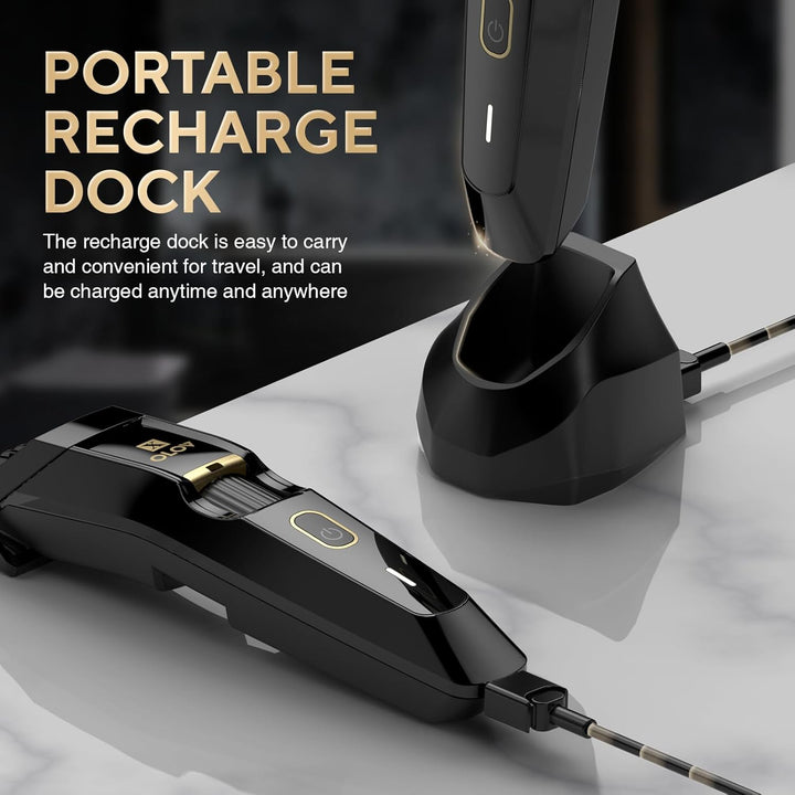 Men'S Beard Trimmer - All-In-One Trimmer with Precision Dial - Premium Facial Hair Groomer - Adjustable 20 Length Setting, USB Recharge Dock, Cordless Waterproof Wet/Dry Clipper