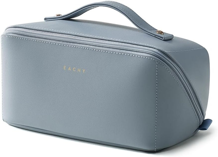 Travel Makeup Bag,Large Capacity Cosmetic Bags for Women,Waterproof Portable Pouch Open Flat Toiletry Bag Pattern Makeup Bag