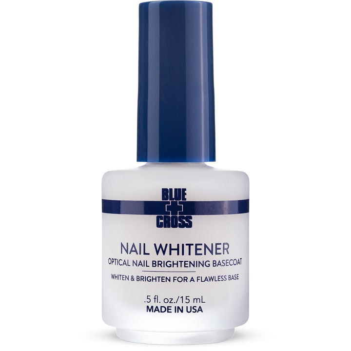 Nail Whitener, Professional Optical Brightening Basecoat Nail Concealer Polish with Vitamin E, Lemon Lime Extracts, Made in USA, 15Ml