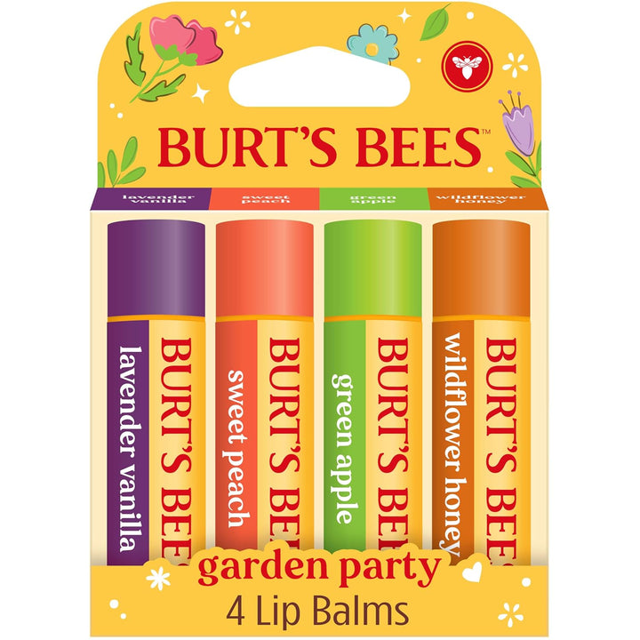 Lip Balm - Original Beeswax, Lip Moisturizer with Responsibly Sourced Beeswax, Tint-Free, Natural Origin Conditioning Treatment, 4 Tubes, 0.15 Oz.